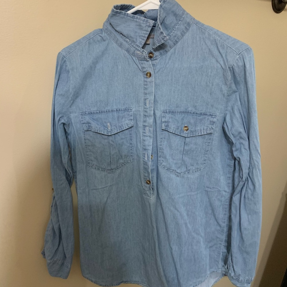 Denim button down shirt